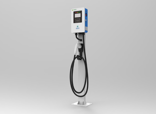 سفید و آبی 7KW AC EV شارژر انبار برای دفتر هتل پارکینگ