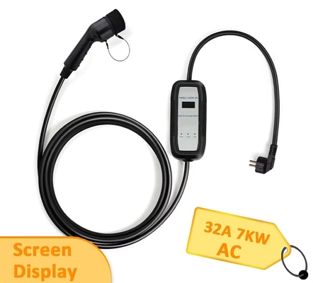 قیمت خوب TYPE2 32A 7KW شارژر قابل حمل AC EV Wallbox استاندارد اروپایی آنلاین