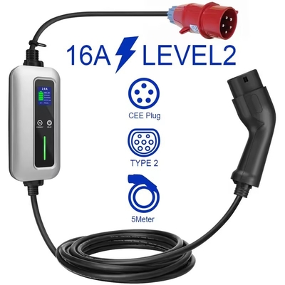 قیمت خوب شارژر هوشمند 11kw 3 فاز Ev نوع 2 تنظیم جریان بسته های شارژ به تاخیر آنلاین