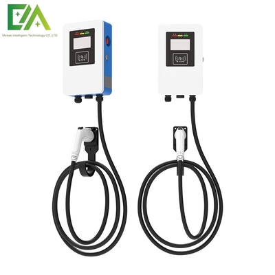 قیمت خوب 7KW 11KW 22KW آبی و سفید بر روی دیوار نصب شده خودروهای الکتریکی یک تفنگ AC شارژ پکی / شارژر قابل حمل آنلاین