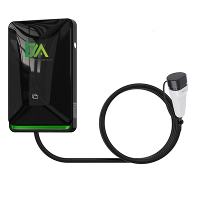 قیمت خوب 32A ایستگاه شارژ تلفن همراه AC سیاه دیوار 22KW شارژر خانگی خودروهای هوشمند الکتریکی آنلاین