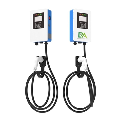 قیمت خوب 7KW 11KW 22KW 32A آبی و سفید دیوار نصب شده اتومبیل الکتریکی تک اسلحه شارژر AC برای استفاده خانگی آنلاین