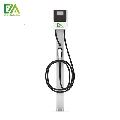 قیمت خوب خانه سفید تجاری 7KW / 11KW / 22KW یک اسلحه عمودی خودروهای الکتریکی AC شارژ آنلاین