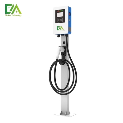 قیمت خوب خانه های تجاری آبی و سفید 7KW / 11KW / 22KW واحد اسلحه شارژ AC / شارژ خودروهای الکتریکی آنلاین