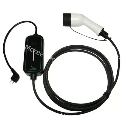 قیمت خوب 3.5kW 16A شارژر قابل تنظیم نوع 2 قابل حمل EV با صفحه نمایش LCD آنلاین
