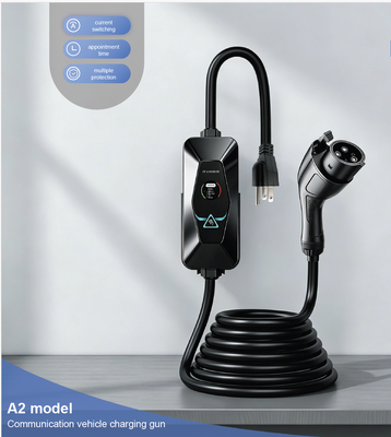 قیمت خوب شارژر قابل حمل خودرو برقی AC مدل A2 با استاندارد حفاظتی IP54 و ضد اشتعال UL94 V0، تایپ ۱، ۷.۶ کیلووات، ۶ تا ۳۲ آمپر، ورودی ۸۵ تا ۲۶۵ ولت و نمایشگر LCD ۱.۶۸ اینچی آنلاین