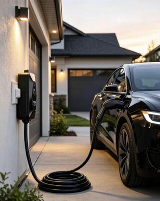 قیمت خوب Type1 A2 AC Portable EV Charger 11.5KW 6A‐48A 85V‐265V ورودی IP54 حفاظت UL94 V0 ضد شعله با صفحه نمایش LCD 1.68 اینچی آنلاین
