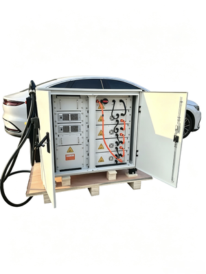 قیمت خوب خنک کننده مایع بانک برق ذخیره انرژی تلفن همراه 76kWH 80kW شارژر DC 7 اینچ صفحه لمسی 7m کابل IP54 پشتیبانی CCS1 CCS2 CHAdeMO GBT تسلا شارژنگ آنلاین