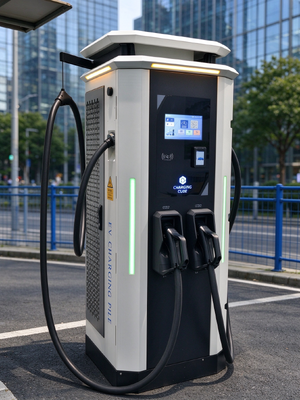 شارژر الکتریکی سریع 80kW DC 200-1000V CCS1 CCS2 CHAdeMO GB/T IP54 OCPP 1.6J RFID شارژر