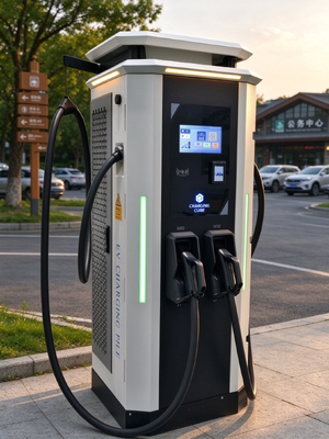شارژر 120 کیلوواتی DC EV CCS1 CCS2 CHAdeMO GB/T 200-1000 ولت OCPP ایستگاه شارژ سریع صفحه نمایش 10 اینچی 1.6J
